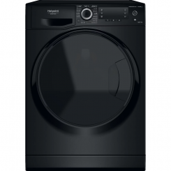 Hotpoint Washing Machine With Dryer NDD 11725 BDA EE Energy efficiency class E Front loading Washing capacity 11 kg 1551 RPM Depth 61 cm Width 60 cm Display LCD Drying system Drying capacity 7 kg Steam function Black