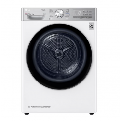 LG Dryer Machine RH90V9AV2QR Energy efficiency class A+++ Front loading 9 kg LED Depth 69 cm White