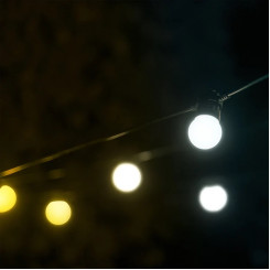 Умные светодиодные фонари Twinkly Festoon 40 лампочек AWW (золото+серебро) G45, 20 м AWW — от холодного до теплого белого