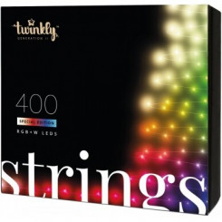 Twinkly Strings Smart LED Lights 400 RGBW (Multicolor + White), 32m, Black wire Twinkly Strings Smart LED Lights 400 RGBW (Multicolor + White), 32m, Black wire RGBW – 16M+ colors + Warm white