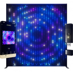 Twinkly Lightwall Smart LED-taustasein 2,6 x 2,7 m RGB, 16,8 miljonit värvi