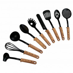Stoneline Back To Nature  17898 Kitchen utensil set 9 pc(s) Dishwasher proof Black/ Wooden Look