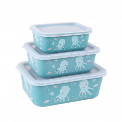 Stoneline Awave Set of storage box 21941 Storage box 3 pc(s) Dishwasher proof Turquoise