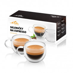 ETA Espresso tassid ETA518091000 espressokohvi jaoks 2 tk Nõudepesumasinas pestav klaas