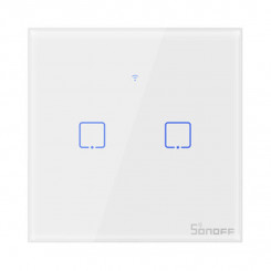 Touch light switch WiFi + RF 433 Sonoff T1 EU TX (2-channel)