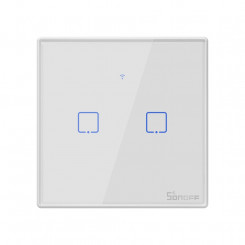 Touch light switch WiFi + RF 433 Sonoff T2 EU TX (2-channel)