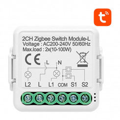 Smart ZigBee flush switch Avatto N-LZWSM01-2 Without Neutral TUYA