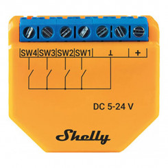 Wi-Fi kontroller Shelly PLUS i4 DC, 4-digitaalset sisendit