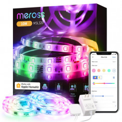 Nutikas valgusriba MEROSS Smart WiFi LED-riba RGB-ga (2*5 meetrit) MSL320CHK(EU)-10M