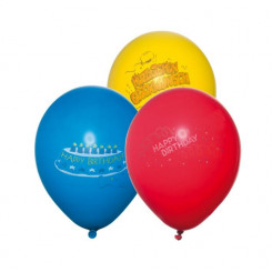 Susy Card õhupall, 6 tk, ümbermõõt 100 cm / Palju õnne sünnipäevaks