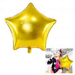 Фольгированный шар PartyDeco, 48 см, золотистый/Звезда