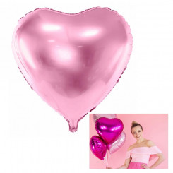 Фольгированный шар PartyDeco, 45 см, розовый/Сердце