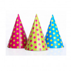 Party hat - spotted, 6 pcs