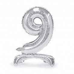 PartyDeco foil balloon on base, 70 cm, number 9