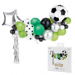 PartyDeco balloon garland Football, 150 x 126 cm