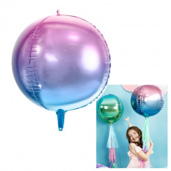 PartyDeco foil balloon, 35 cm, blue/violet