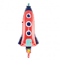 PartyDeco foil balloon, 44 x 115 cm, colored / Rocket