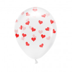 Воздушные шары PartyDeco, 6 шт, 33 см, Сердечки/Эко
