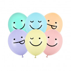Воздушные шары PartyDeco, 6 шт, 30 см, счастливые лица