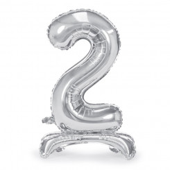 PartyDeco foil balloon on base, 70 cm, number 2