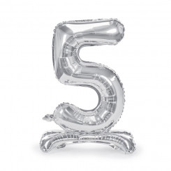 PartyDeco foil balloon on base, 70 cm, number 5