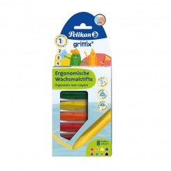 Pelikan wax crayons Griffix, 8 colors, triangular