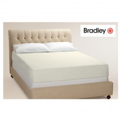 Bradley fitted sheet, 140 x 200 x 25 cm, vanilla