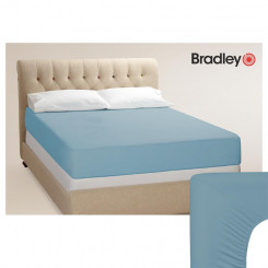 Bradley elasticated bed sheet, knitted fabric, 180 x 200 cm, blue