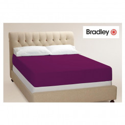 Bradley elastic bed sheet, 140 x 200 x 25 cm, burgundy