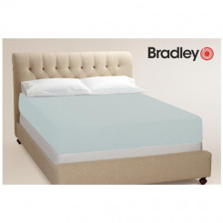 Bradley fitted sheet, 180 x 200 cm, aqua