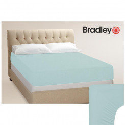 Bradley elasticated bed sheet, knitted fabric, 90 x 200 cm, aqua