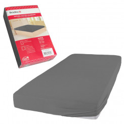 Bradley bed sheet with elastic, 140 x 200 x 25 cm, anthracite
