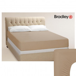 Bradley elastic bed sheet, knitted fabric, 90 x 200 cm, beige 2 pieces