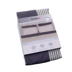Bradley pillowcase, 50 x 70 cm, striped/dark gray 4 pieces