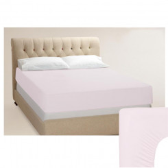 Bradley rubber bed sheet, knitted, 160 x 200 cm, light pink 2 pieces