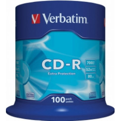 Matricas CD-R Verbatim 700MB 1x-52X Extra Protection, 100 Pack Spindle