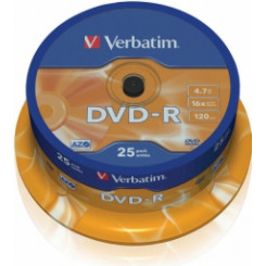 Matricas DVD-R AZO Verbatim 4,7 ГБ, 16x25 шт., шпиндель