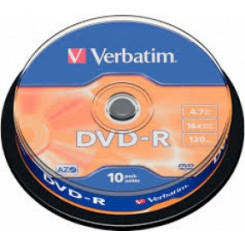 Matricas DVD-R AZO Verbatim 4,7 ГБ, 16 шт., 10 шт., шпиндель