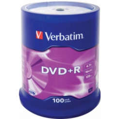 Matricas DVD+R AZO Verbatim 4,7 ГБ, упаковка 16x100 шт., шпиндель