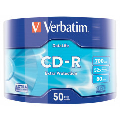 Дополнительная защита Verbatim CD-R, 700 МБ, 52x