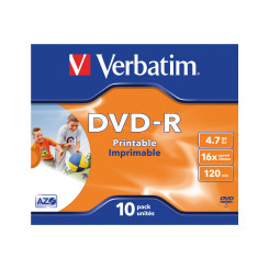 VERBATIM 10x DVD-R 4.7GB 120min 16x JC