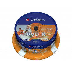 VERBATIM DVD-R 4,7 ГБ 120 мин, 16 шт. по 25 шт.