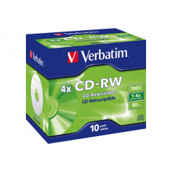 VERBATIM 10x CD-RW 700 МБ 12x JC