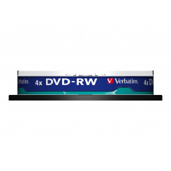 VERBATIM DVD-RW 120 мин, 4,7 ГБ, 4x10 шт., упаковка