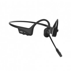 SHOKZ OpenComm2 Wireless Bluetooth Bone Conduction Videoconferencing Headset   16 Hr Talk Time, 29m Wireless Range, 1 Hr Charge Time   Includes Noise Cancelling Boom Mic, Black (C110-AN-BK)