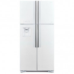 Hitachi   R-W661PRU1 (GPW)   Refrigerator   Energy efficiency class F   Free standing   Side by side   Height 183.5 cm   Fridge net capacity 396 L   Freezer net capacity 144 L   Display   40 dB   Glass White