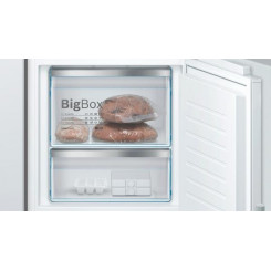 Холодильник Bosch Serie 6 KIS87AFE0 Класс энергоэффективности E Встроенный комбинированный Высота 177 см Полезный объем холодильника 209 л Полезный объем морозильной камеры 63 л Дисплей 36 дБ Белый