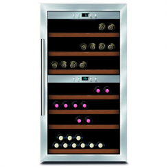 Caso Wine cooler Wine Master 66  Energy efficiency class G Free standing Bottles capacity Up to 66 bottles Cooling type Compressor technology Stainless steel / Black