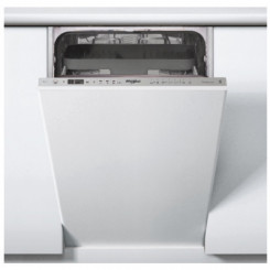 Встраиваемая посудомоечная машина WHIRLPOOL WSIO3T223PCEX, класс энергопотребления E (старый A++), 45 см, Powerclean PRO, третья корзина, 7 программ