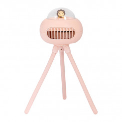 Remax UFO Stroller Portable Fan with 1200 mAh Battery (Pink)